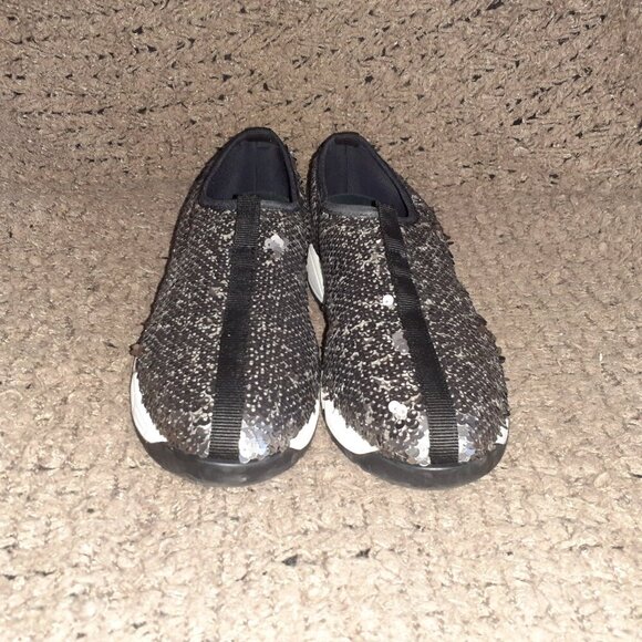 Méliné-MELINE-Black/Gray Sequins Loafers-Italy-Sz 38-Excellent - Picture 3 of 8